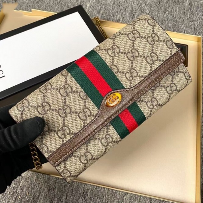 Gucci・〔オフィディア〕GG チェーンウォレット常連様の還元祭 限定特価商品