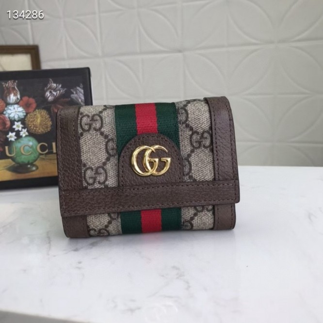 Gucci・〔オフィディア〕GG 三つ折り ウォレット財布