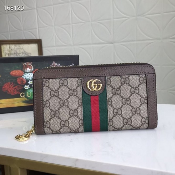 GUCCI レディース Ophidia ラウンドファスナー長財布