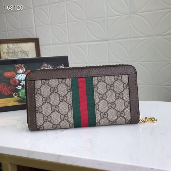 GUCCI レディース Ophidia ラウンドファスナー長財布