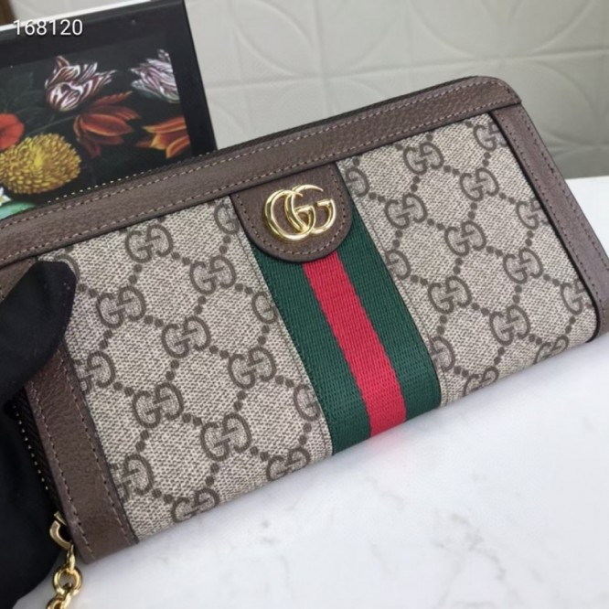 GUCCI レディース Ophidia ラウンドファスナー長財布