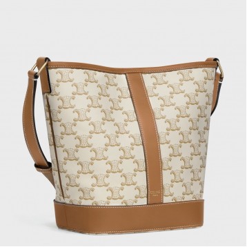 【CELINE】スモールバケット バッグ ベージュ 【CELINE】スモールバケット バッグ ベージュ