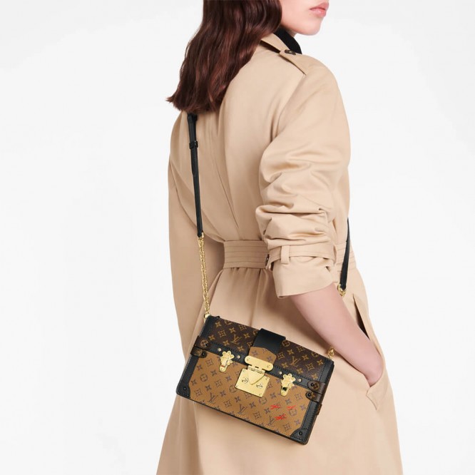【直営購入】LOUIS VUITTON TRUNK CLUTCH トランククラッチ MONOGRAM REVERSE M43596