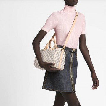 【1223更新商品】LOUIS VUITTON ルイ･ヴィトン スピーディ・バンドリエール 25 ダミエ・アズール N41374