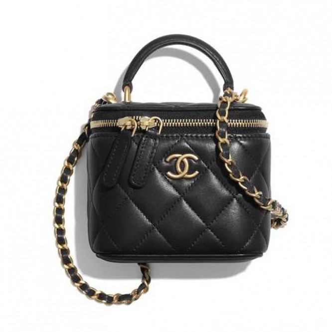 【人気商品】CHANEL シャネル ヴァニティーケース トップハンドル ブラック スモール AP2198 B05810 94305