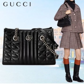 Gucci〔GGマーモント〕スモール トートバッグ681483
