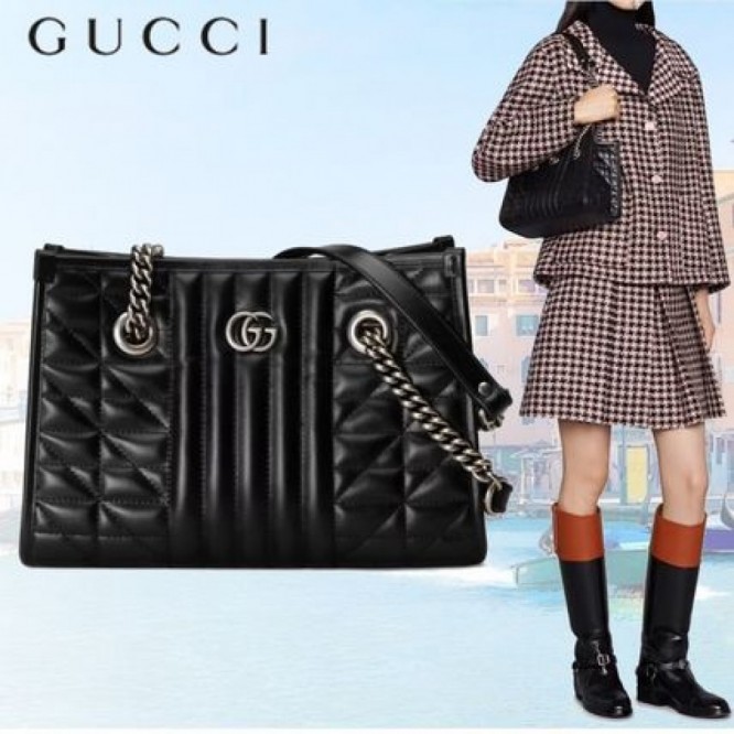 Gucci〔GGマーモント〕スモール トートバッグ681483