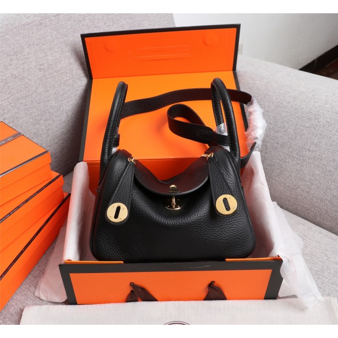 ★超入手困難★HERMES エルメス Lindy Mini リンディ ミニ ハンドバッグ ショルダーバッグ ブラック H079086CK18