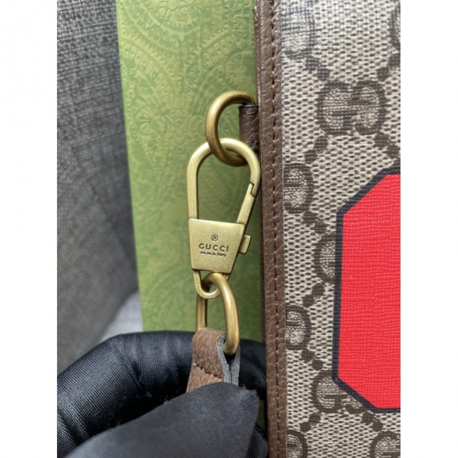 22SS GUCCI TIGER プリント GG ポーチ GGスプリーム688378-1