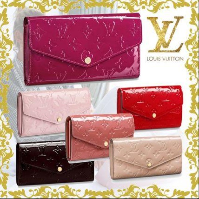 ルイヴィトン☆ポルトフォイユサラ【モノグラムヴェルニ】