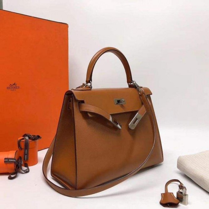 【0111更新】HERMES エルメス Kelly ケリー エプソン ブラウン シルバー金具 MiniKelly ミニケリー 19cm/20cm/25cm