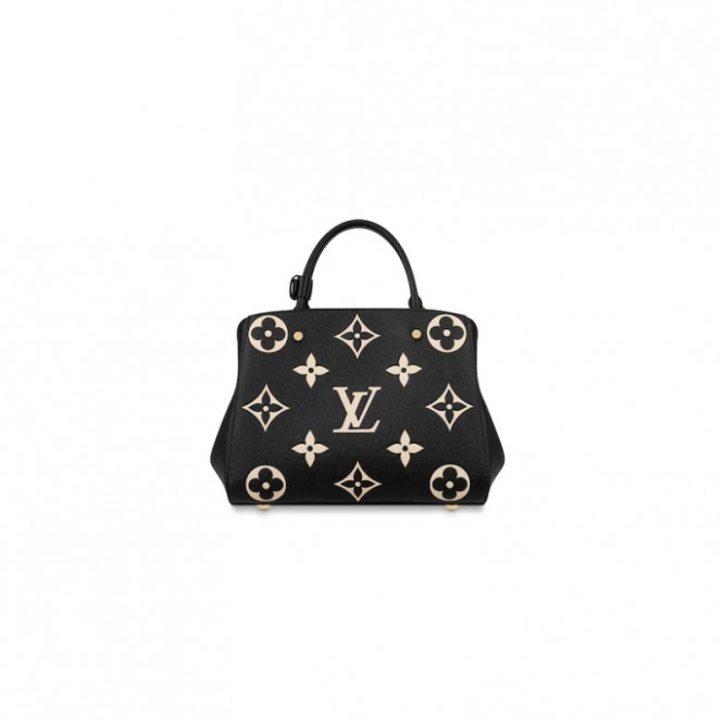 【人気商品】LOUIS VUITTON ルイ・ヴィトン モンテーニュ MM モノグラム・アンプラント ブラック ベージュ M45499