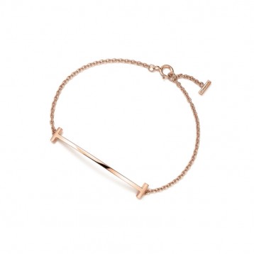 ★1129新品★Tiffany ティファニー T スマイル ブレスレット ローズゴールド GRP09015