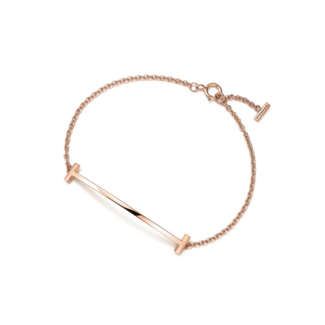 ★1129新品★Tiffany ティファニー T スマイル ブレスレット ローズゴールド GRP09015