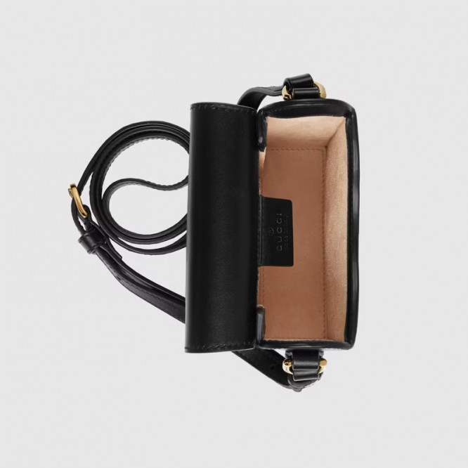 【オシャレ☆】GUCCI グッチ 〔グッチ ホースビット 1955〕ミニバッグ ブラック レザー 625615 0YK0G 1000