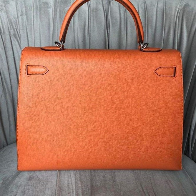 【0111更新】HERMES エルメス Kelly ケリー エプソン オレンジ シルバー金具 MiniKelly ミニケリー 19cm/20cm/25cm