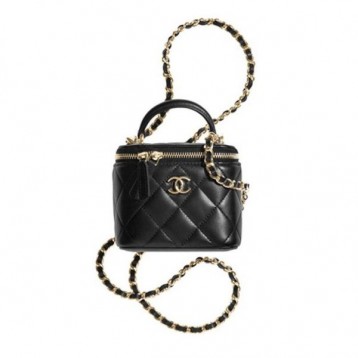 【人気商品】CHANEL シャネル ヴァニティーケース トップハンドル ブラック スモール AP2198 B05810 94305