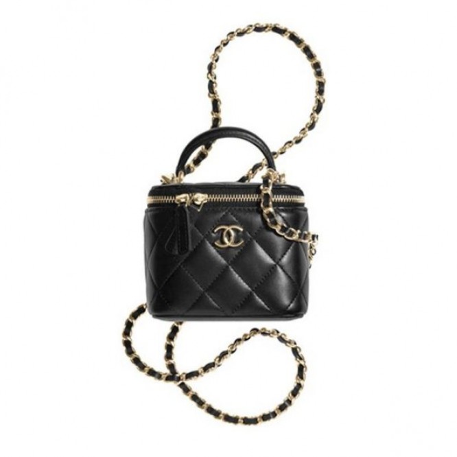 【人気商品】CHANEL シャネル ヴァニティーケース トップハンドル ブラック スモール AP2198 B05810 94305