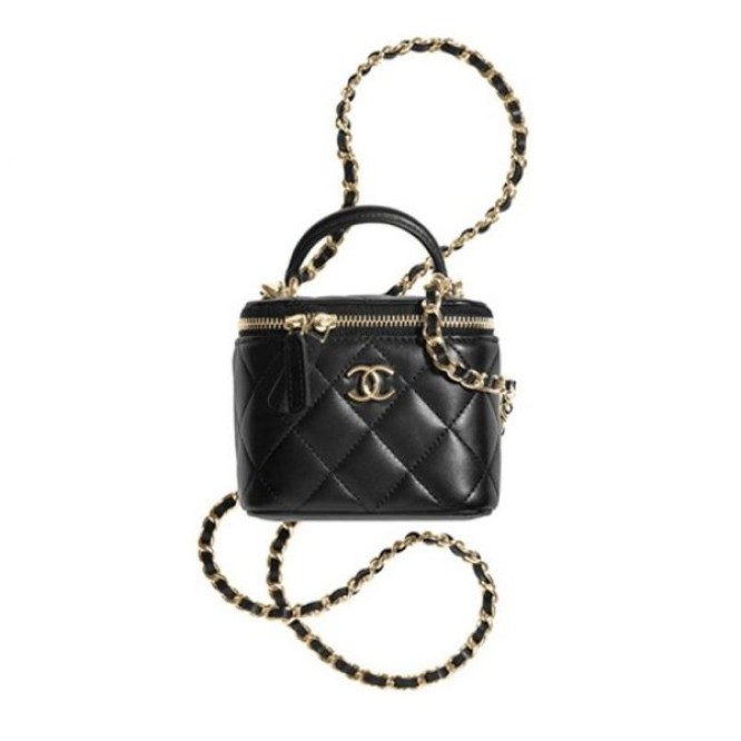 【人気商品】CHANEL シャネル ヴァニティーケース トップハンドル ブラック スモール AP2198 B05810 94305