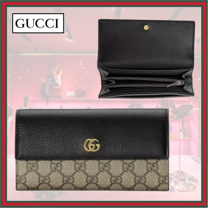 Gucci・〔GGマーモント〕レザー チェーンウォレット財布