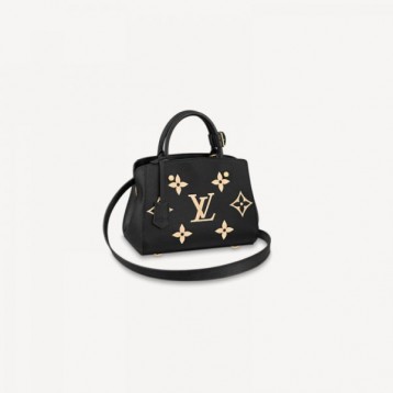 【1223更新商品】LOUIS VUITTON ルイ･ヴィトン モンテーニュ BB モノグラム・アンプラント ブラック ベージュ M45778