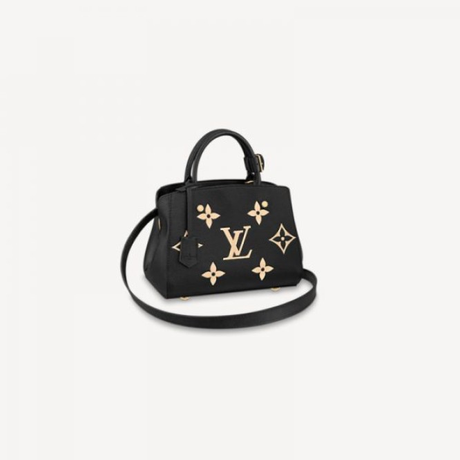 【1223更新商品】LOUIS VUITTON ルイ･ヴィトン モンテーニュ BB モノグラム・アンプラント ブラック ベージュ M45778
