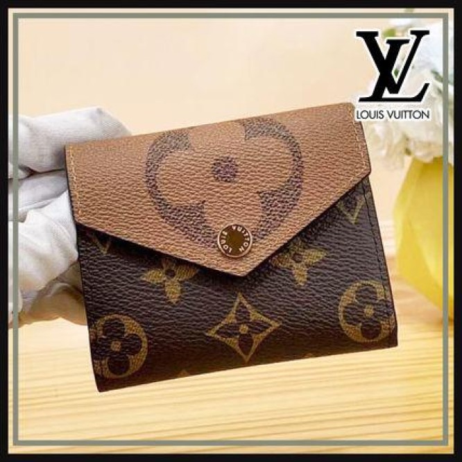 定番LouisVuitton ポルトフォイユゾエ モノグラム リバース