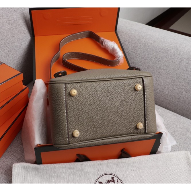 ★超入手困難★HERMES エルメス Lindy Mini リンディ ミニ ハンドバッグ ショルダーバッグ グレー H079086CK18-1