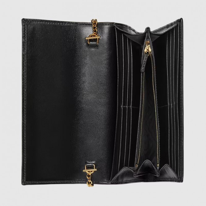 【在庫僅か☆】GUCCI グッチ 〔ジャッキー 1961〕チェーンウォレット ブラック レザー 652681 14J0G 1000