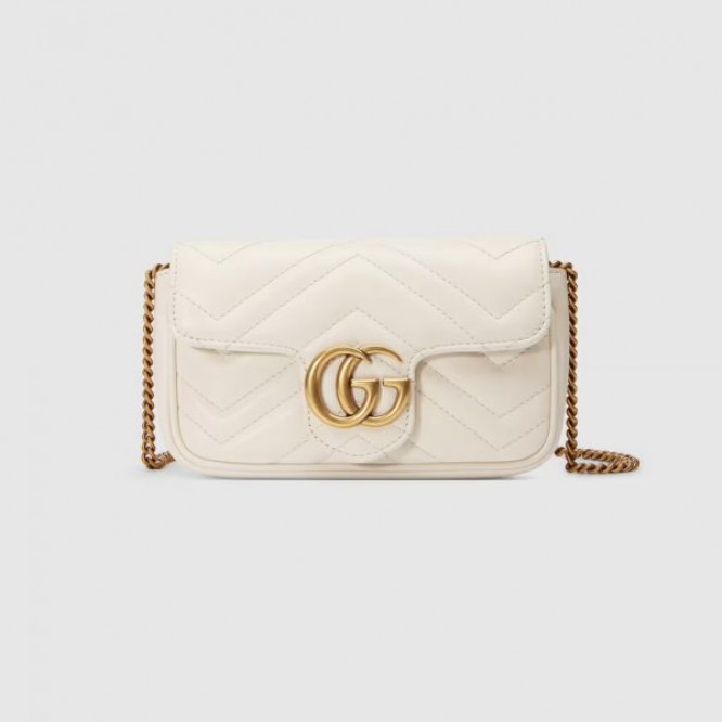 【レアに入荷☆】GUCCI グッチ 〔GGマーモント〕キルティングレザー スーパーミニバッグ ‎476433 DTDCT 9022