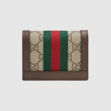 【GUCCI】（グッチ） オフィディア　GG カードケース 財布コンパクトウォレット ブラウン