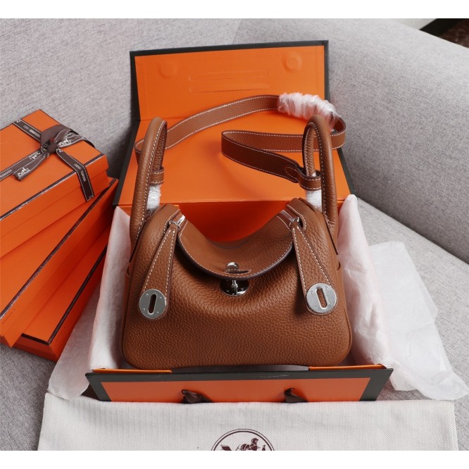 ★超入手困難★HERMES エルメス Lindy Mini リンディ ミニ ハンドバッグ ショルダーバッグ ブラウン H079086CK18-2