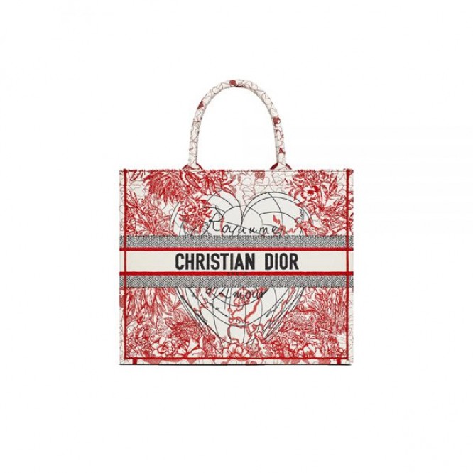 【世界中で大人気♪】Dior 2021 DIORAMOUR BOOK TOTE アムール ブックトート バッグ ハート 地図 ロゴ 新作 女 CHRISTIAN DIOR M1286ZRHT_M927