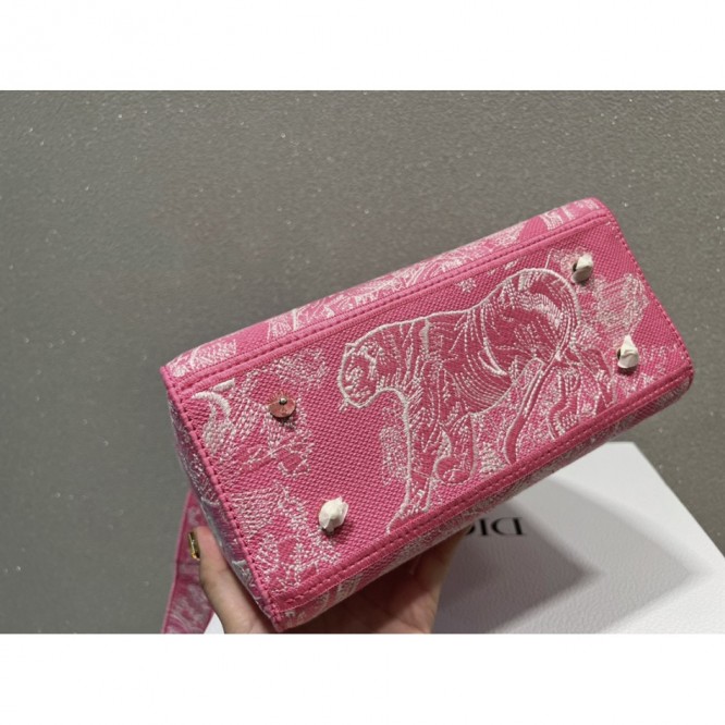 DIOR LADY D-LITE ミディアムバッグ ピンク