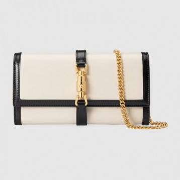 【在庫僅か☆】GUCCI グッチ 〔ジャッキー 1961〕チェーンウォレット ホワイト レザー 652681 14JAG 9099