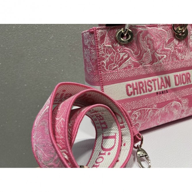 DIOR LADY D-LITE ミディアムバッグ ピンク