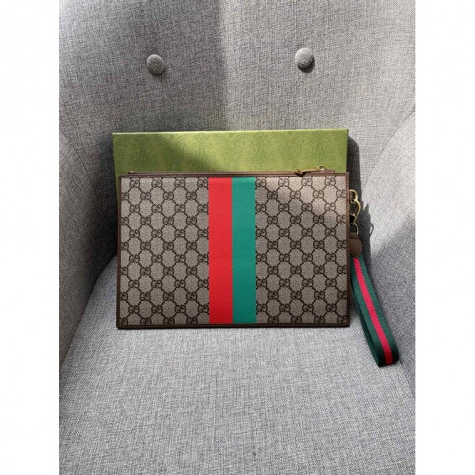 22SS GUCCI TIGER プリント GG ポーチ GGスプリーム688378-1