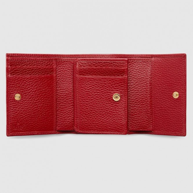 【GUCCI】★〔GGマーモント〕レザー 三つ折り ウォレット