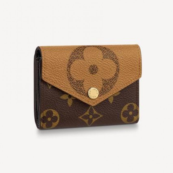 定番LouisVuitton ポルトフォイユゾエ モノグラム リバース