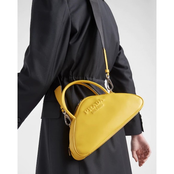 ☆大人気新作☆PRADA プラダ イエロー レザー トップハンドルバッグ 1BB082_2BYA_F0377_V_NEO