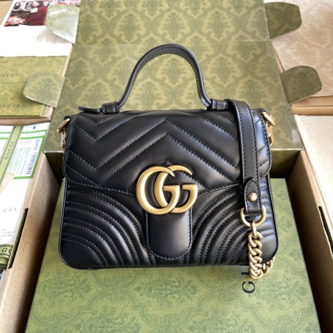 Gucci〔GGマーモント〕ミニ トップハンドルバッグ547260 