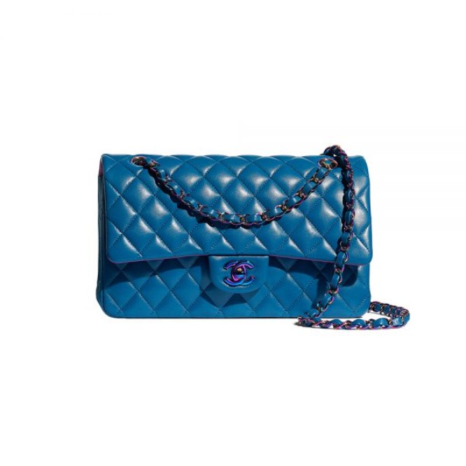 【希少♡人気の☆シャネル】CHANEL シャネル クラシック ハンドバッグ ブルー A01112 B05187 NA117