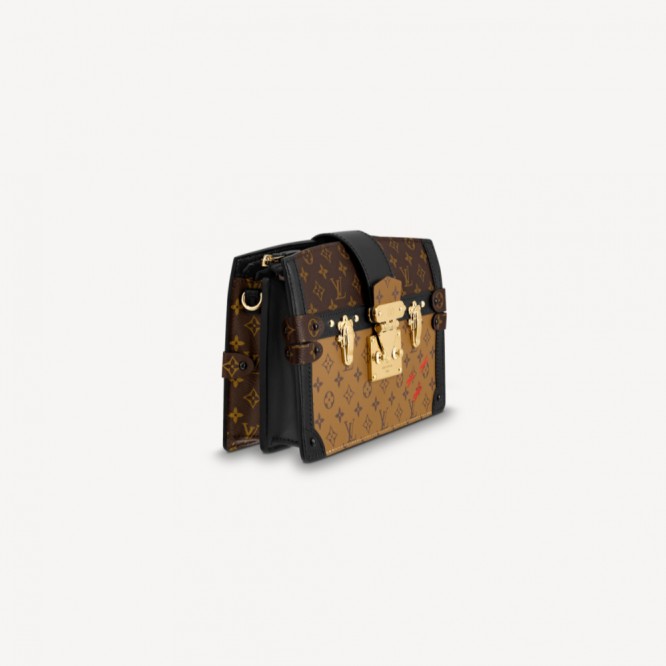 【直営購入】LOUIS VUITTON TRUNK CLUTCH トランククラッチ MONOGRAM REVERSE M43596