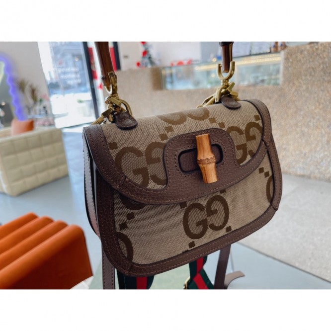 【GUCCI】スモール ジャンボ GG バンブー バッグ