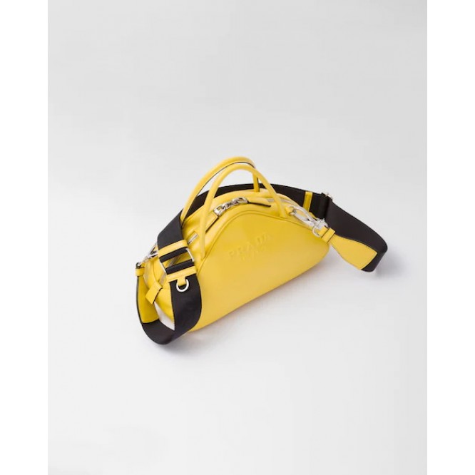 ☆大人気新作☆PRADA プラダ イエロー レザー トップハンドルバッグ 1BB082_2BYA_F0377_V_NEO