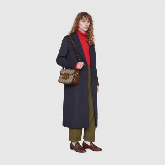 【人気アイテム☆】GUCCI グッチ 〔グッチ ホースビット 1955〕ショルダー バッグ GGスプリーム/ブラウン 602204 92TCG 8563