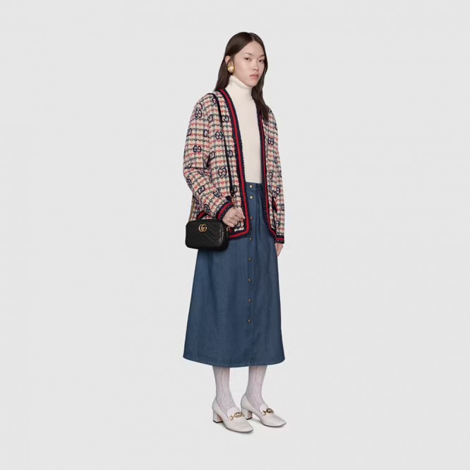 【人気アイテム☆】GUCCI グッチ 〔GGマーモント〕 キルティング ミニバッグ 448065 DTD1T 1000