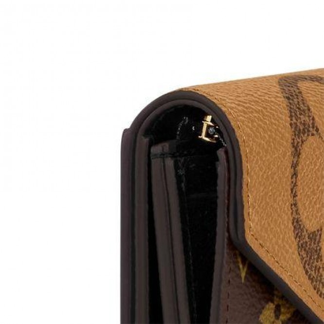 定番LouisVuitton ポルトフォイユゾエ モノグラム リバース