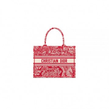 【世界中で大人気♪】Dior 2021AW DIOR BOOK TOTE スモールバッグ★ラズベリー Reverse CHRISTIAN DIOR M1296ZRGO_M929