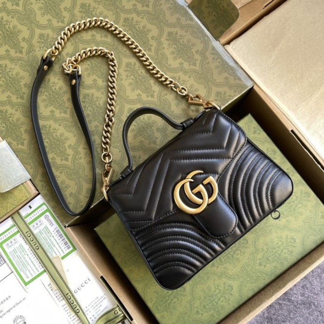 Gucci〔GGマーモント〕ミニ トップハンドルバッグ547260 